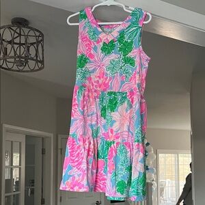 Lilly Pulitzer Vibrant Pink and Green Floral Dress
